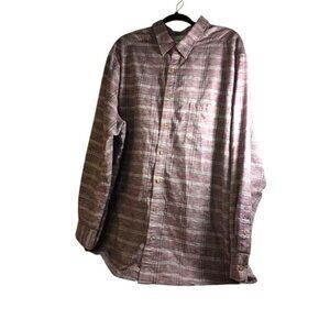 Rowm Mens Shirt Big & Tall Button Up Long Sleeve Red Plaid Size 3XT